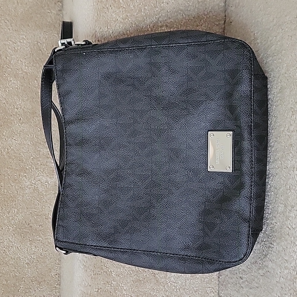 Michael Kors Black Pebbled Leather Shoulder Bag